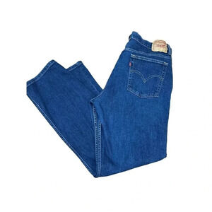 Levi's 505 Jeans Low Rise Straight Leg Medium Wash Blue Womens Size 14Miss M